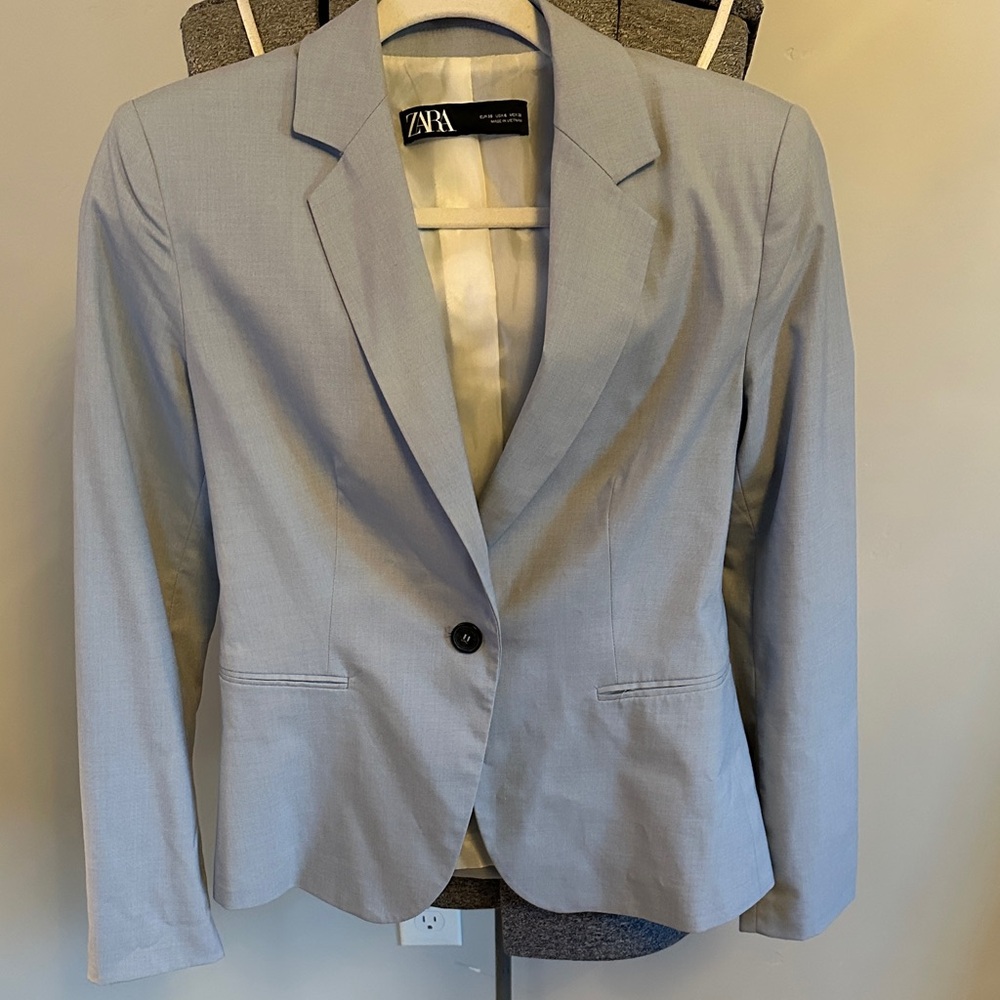Zara Soft Blue Suit